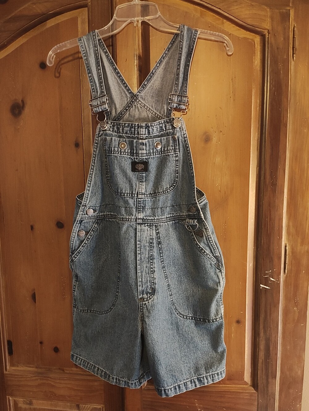 Harley-Davidson Blue Denim Vintage Women’s Short Overalls